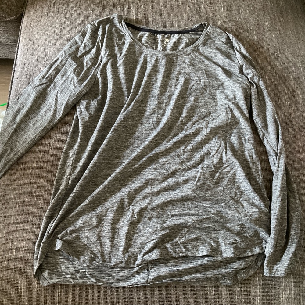 Champion Grey Workout Long-Sleeve Shirt (XL)